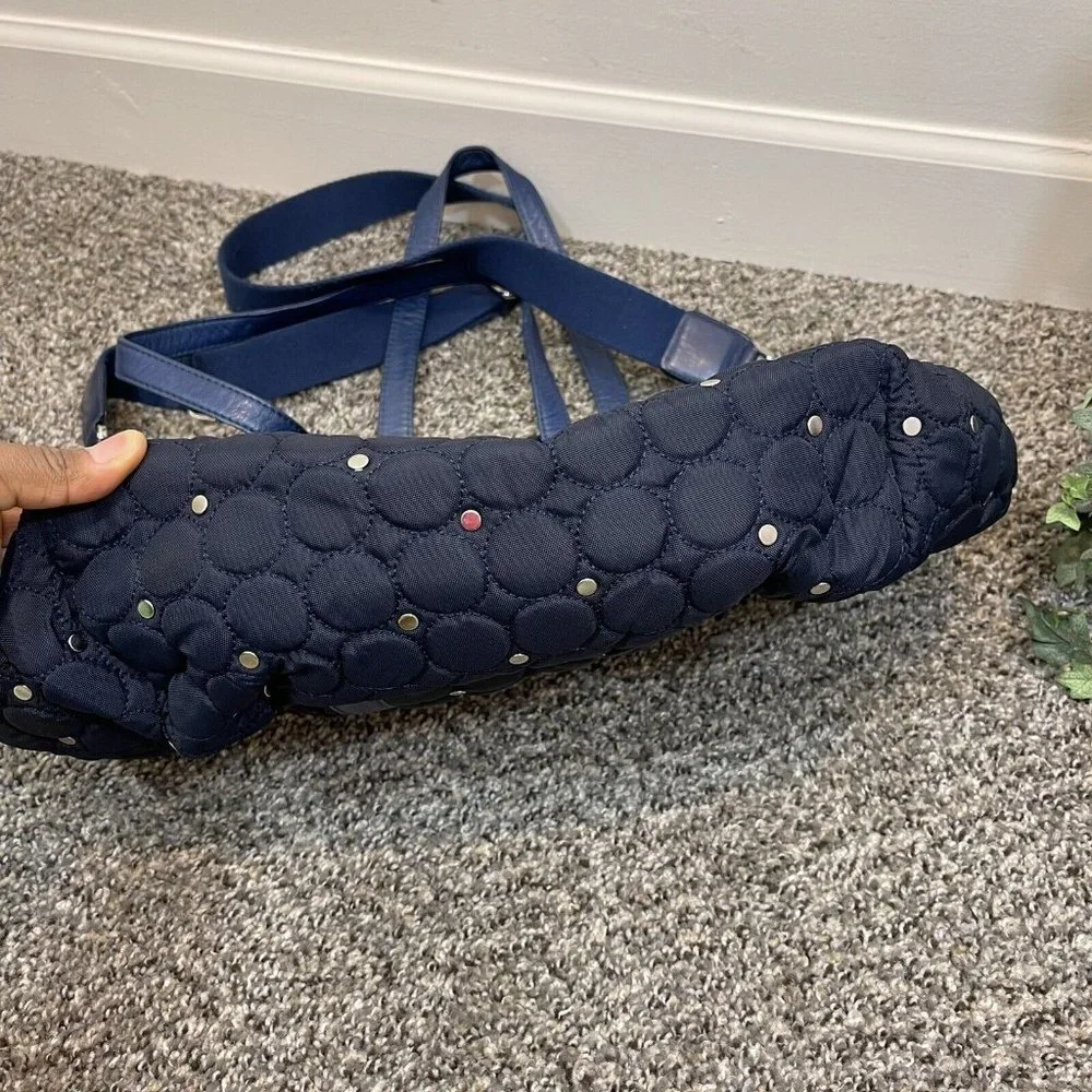 Rebecca Minkoff Marissa Baby Diaper Bag Navy Blue Quilted Crossbody Strap